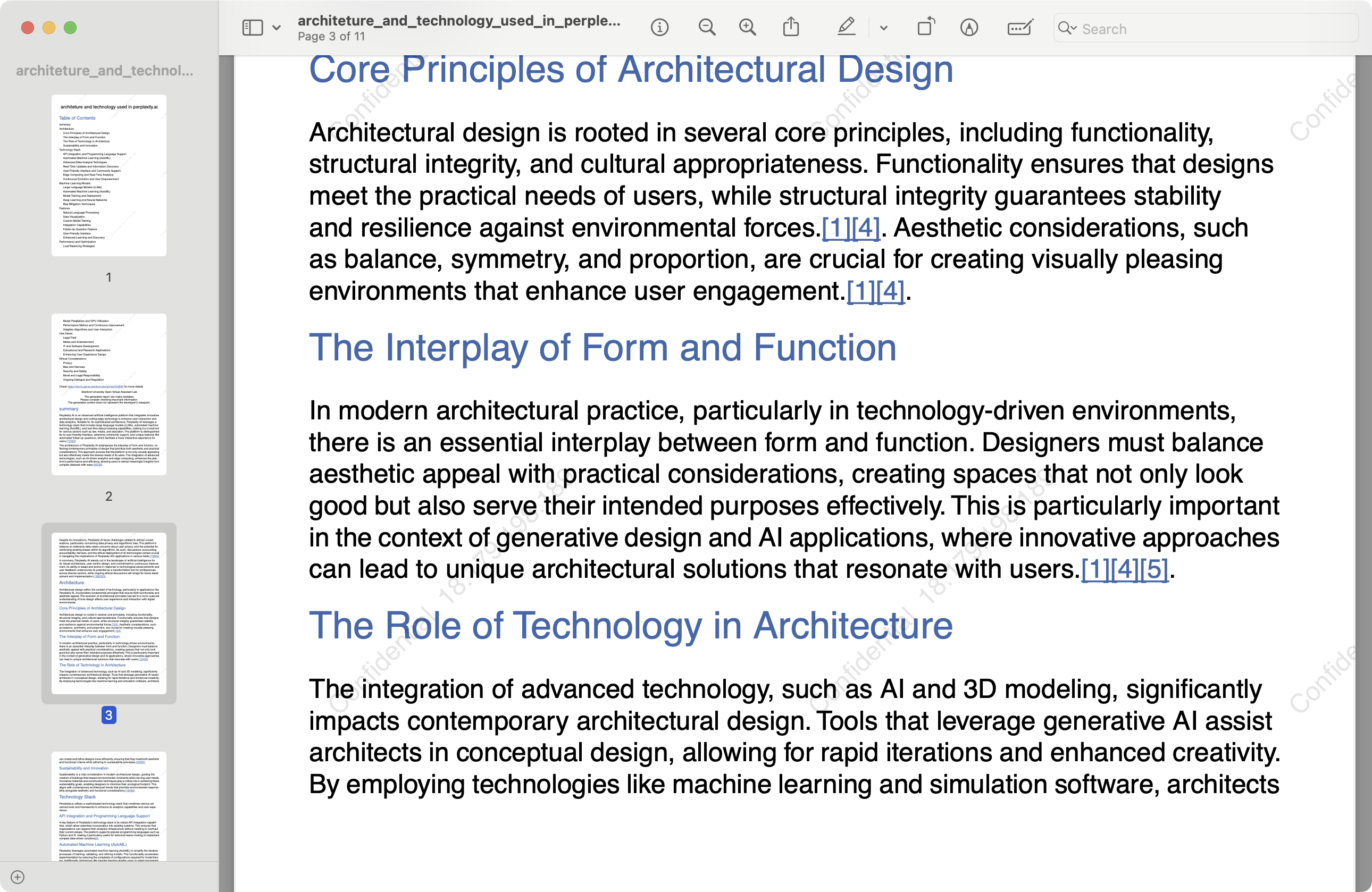Screenshot of dynamic watermarking